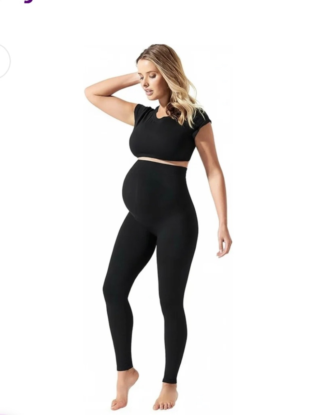 BLANQI Maternity Black High-Waist Leggings